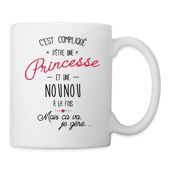 princesse et nounou - Mug blanc - blanc - Droite