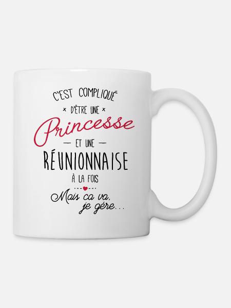 princesse et Réunionnaise - Mug blanc - blanc