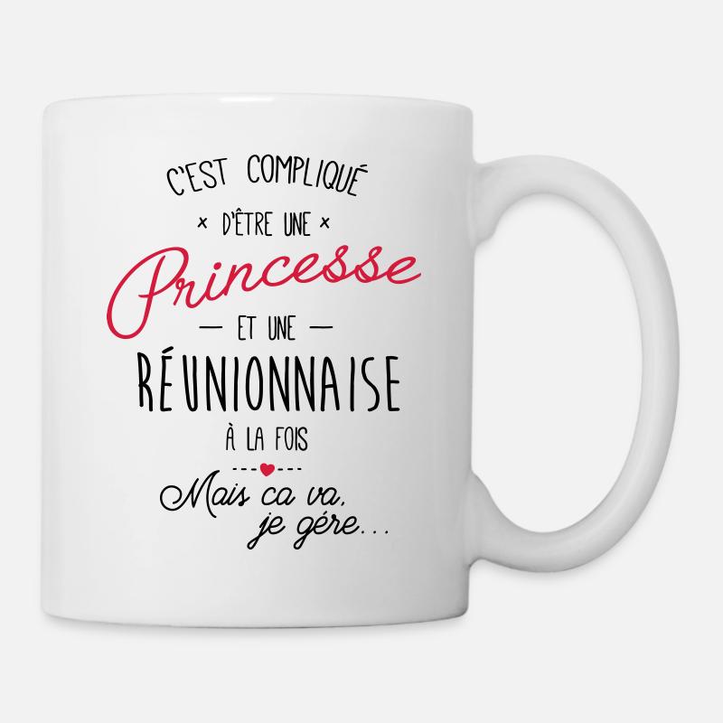 princesse et Réunionnaise - Mug blanc - blanc