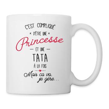 princesse et tata - Mug blanc - blanc - Droite
