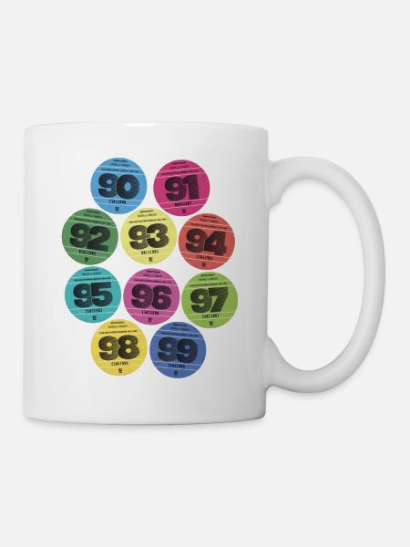 Vignettes automobiles années 90 - Mug blanc - blanc