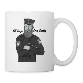Bärtig Cop - Tasse - Weiß - Rechts