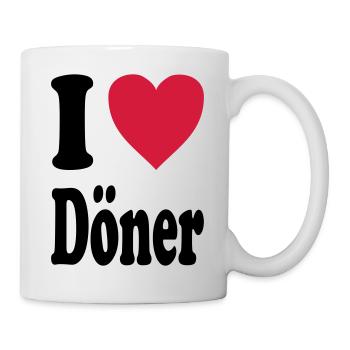 I love Döner - Tasse - Weiß - Rechts