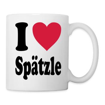 I love Spätzle (Alle Farben!) - Tasse - Weiß - Rechts