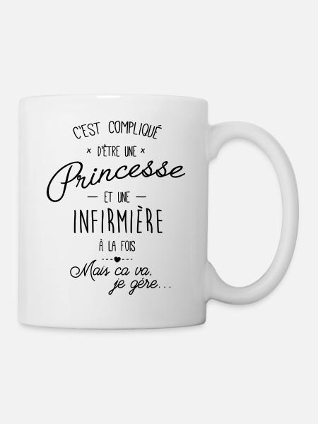 Princesse et infirmière - Mug blanc - blanc