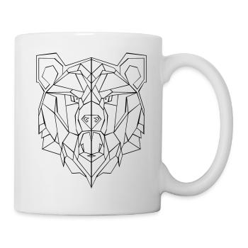 Bär geometrisch 1 - Tasse - Weiß - Rechts