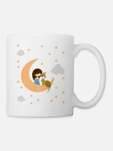 moon fox - Tasse - Weiß