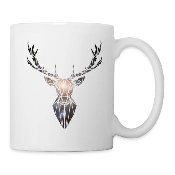 Hirsch - Tasse - Weiß - Rechts