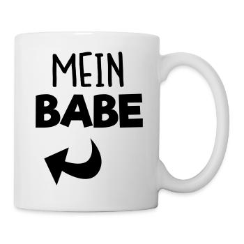 Mein Babe - Tasse - Weiß - Rechts