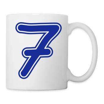 number_seven_1c - Mug blanc - blanc - Droite
