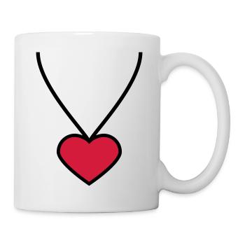 necklace_heart_2c - Tasse - Weiß - Rechts