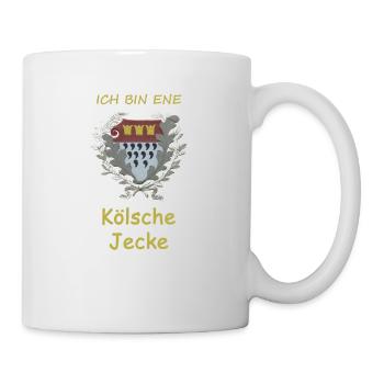 "ICH BIN ENE KÖLSCHE JECKE" 1 - Tasse - Weiß - Rechts
