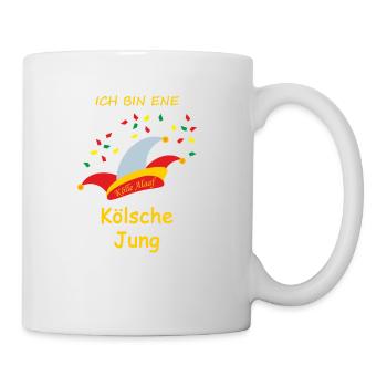 "ICH BIN ENE KÖLSCHE JUNG" 3 - Tasse - Weiß - Rechts