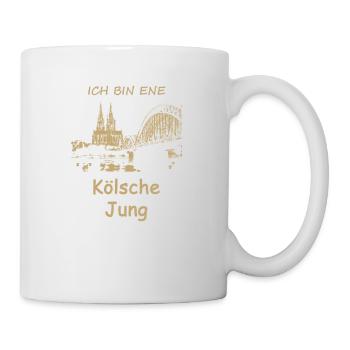 "ICH BIN ENE KÖLSCHE JUNG" 5 - Tasse - Weiß - Rechts