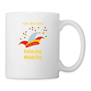 "ICH BIN ENE KÖLSCHE MÄDCHE" 3 - Tasse - Weiß - Rechts