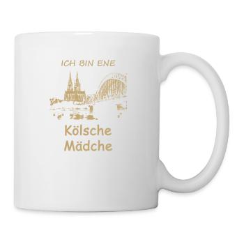 "ICH BIN ENE KÖLSCHE MÄDCHE" 5 - Tasse - Weiß - Rechts
