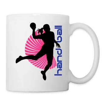 Spirale Handballerin - Tasse - Weiß - Rechts