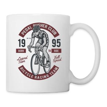 BICYCLE PUSHER CLUB - Vintage Rennrad Shirt Motiv - Tasse - Weiß - Rechts