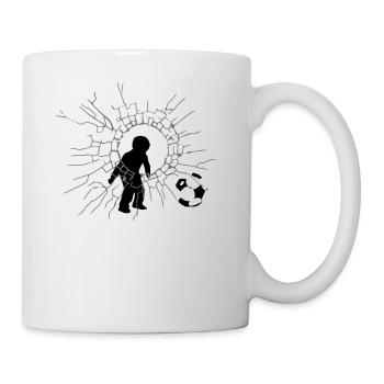 garçon de football - Mug blanc - blanc - Droite