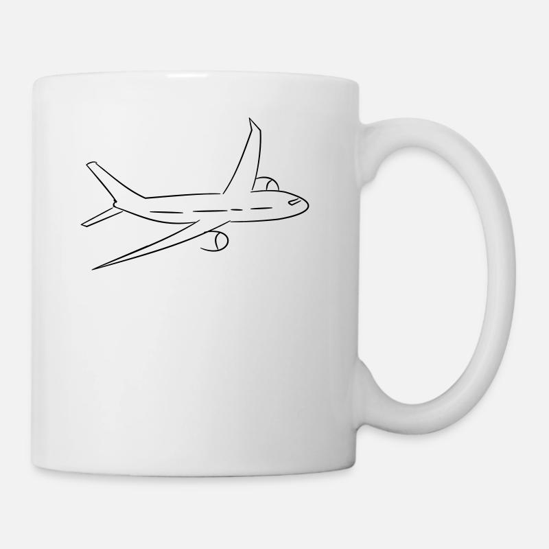 Flugzeug - Tasse - Weiß