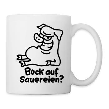 Bock auf Sauereien - line - Tasse - Weiß - Rechts