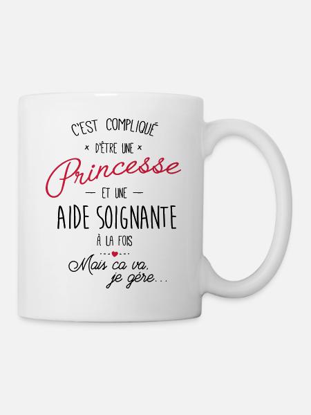 Princesse et aide soignante - Mug blanc - blanc