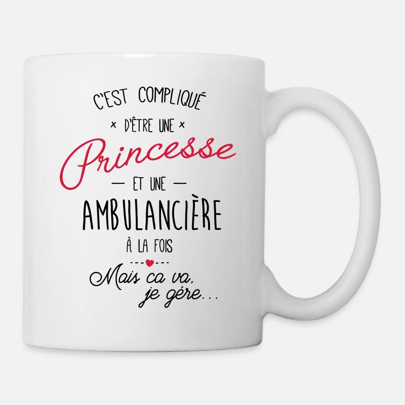 Princesse et ambulancière - ambulanciere - Mug blanc - blanc