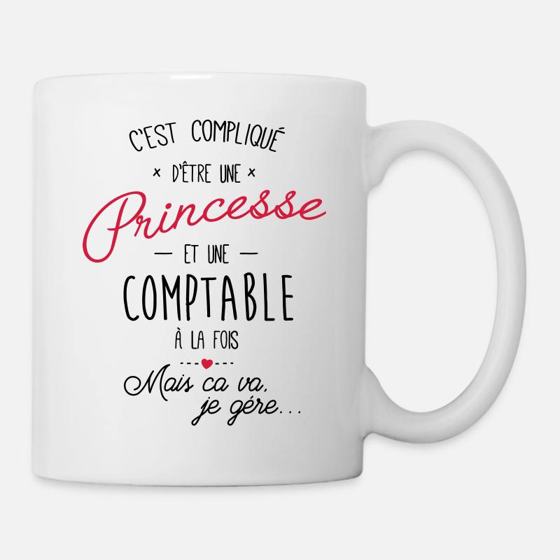Princesse et comptable - Mug blanc - blanc