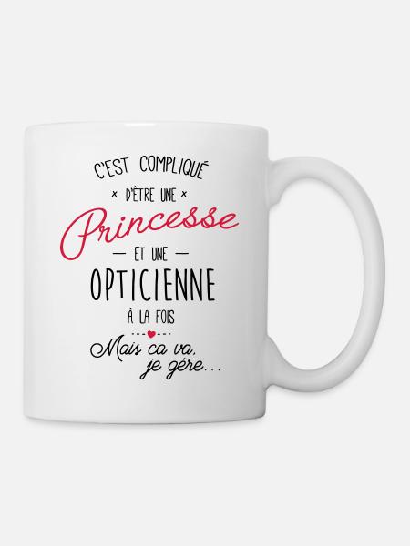 Princesse et opticienne - Mug blanc - blanc