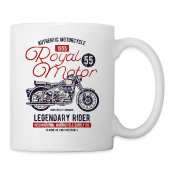 1955 ROYAL MOTOR - Retro Motorrad Shirt Motiv - Tasse - Weiß - Rechts