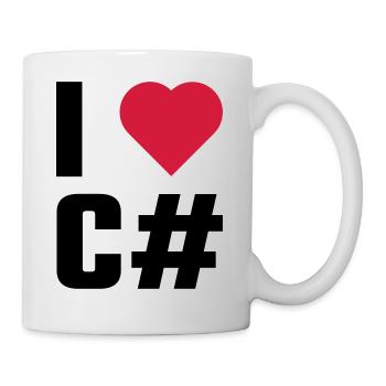 I Love C # - Mug - white - Right