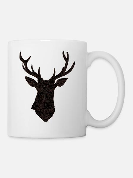 Hirsch - Tasse - Weiß