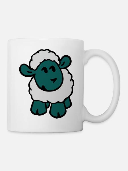 Moutons Shirts - Mug blanc - blanc
