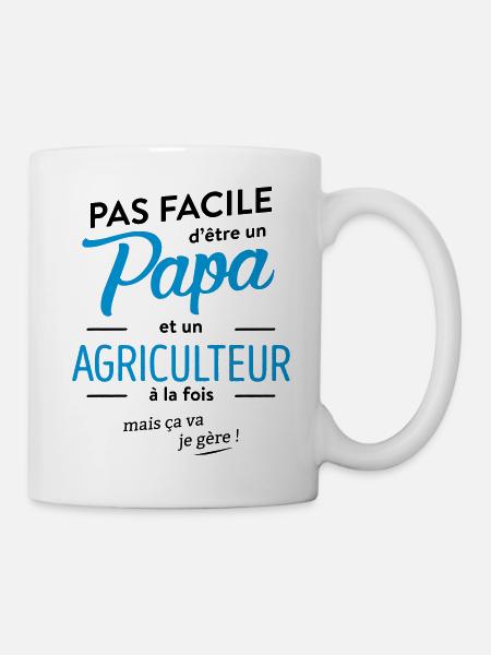 Papa et Agriculteur - Mug blanc - blanc