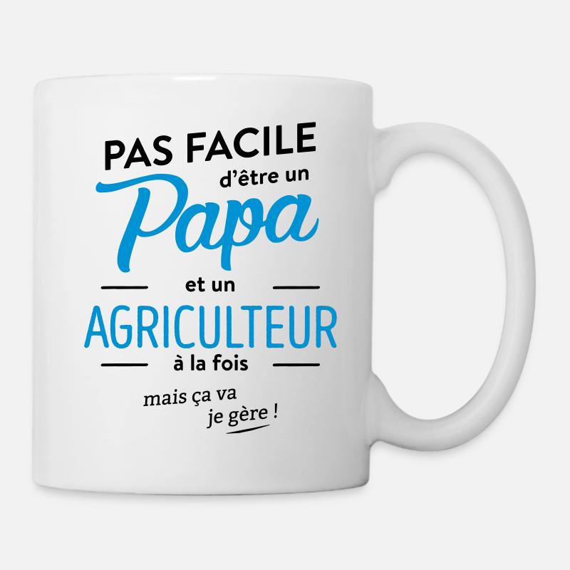 Papa et Agriculteur - Mug blanc - blanc