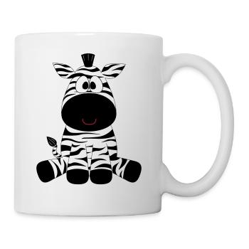 Zebra - Tasse - Weiß - Rechts