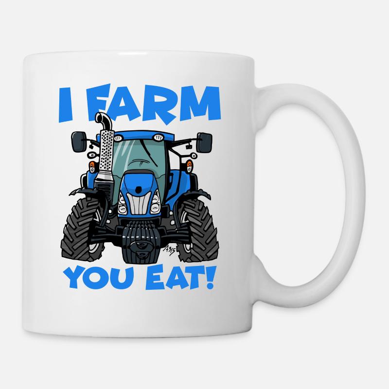 Ich Bauernhofs NH essen - Tasse - Weiß
