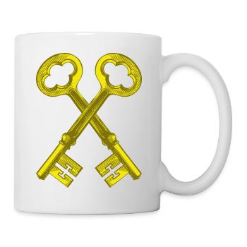 Clefs en or - Mug blanc - blanc - Droite