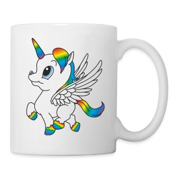 Arc-en-Unicorn, Pegasus - Mug blanc - blanc - Droite
