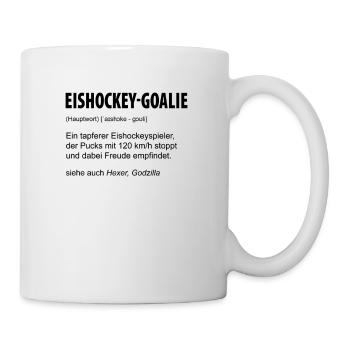 Eishockey-Goalie - Tasse - Weiß - Rechts
