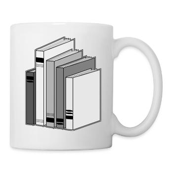 books reader reading buecher lesen lernen63 - Tasse - Weiß - Rechts