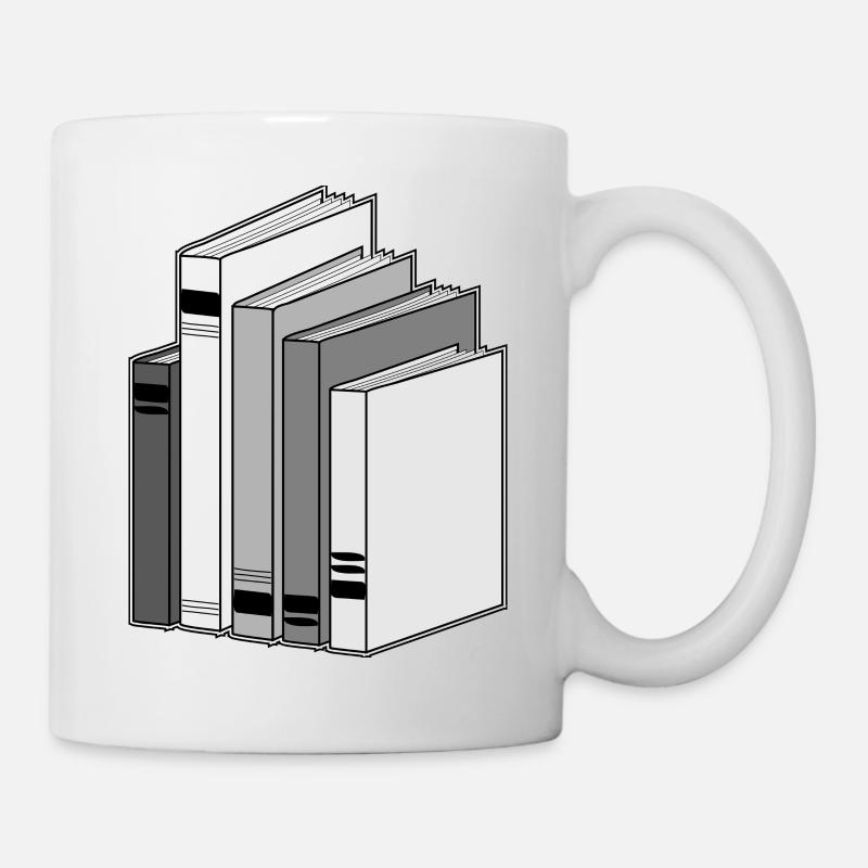 books reader reading buecher lesen lernen63 - Tasse - Weiß