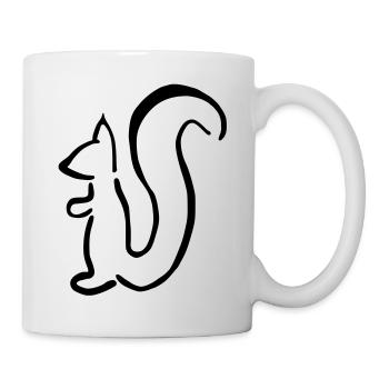 Eichhörnchen - Tasse - Weiß - Rechts