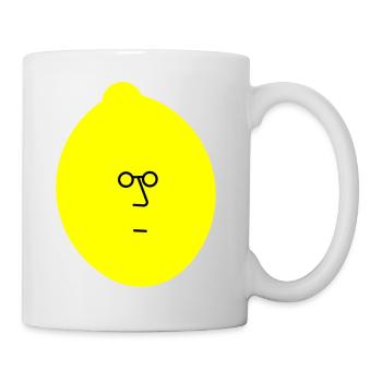 Zitrone mit Gesicht - Tasse - Weiß - Rechts