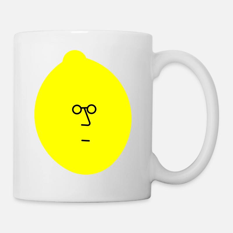 Zitrone mit Gesicht - Tasse - Weiß