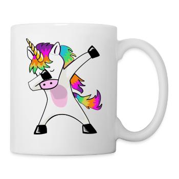 Dabbing Unicorn dabbendes Einhorn Dab Geschenkidee - Tasse - Weiß - Rechts
