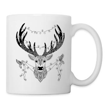 Renne de Noël - Mug blanc - blanc - Droite