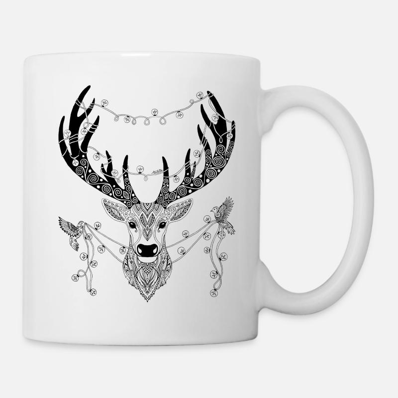 Renne de Noël - Mug blanc - blanc