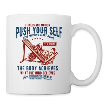 Poussez-vous Lifestyle Fitness bodybuilder sportif - Mug blanc - blanc - Droite