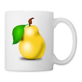 Birne - Tasse - Weiß - Rechts